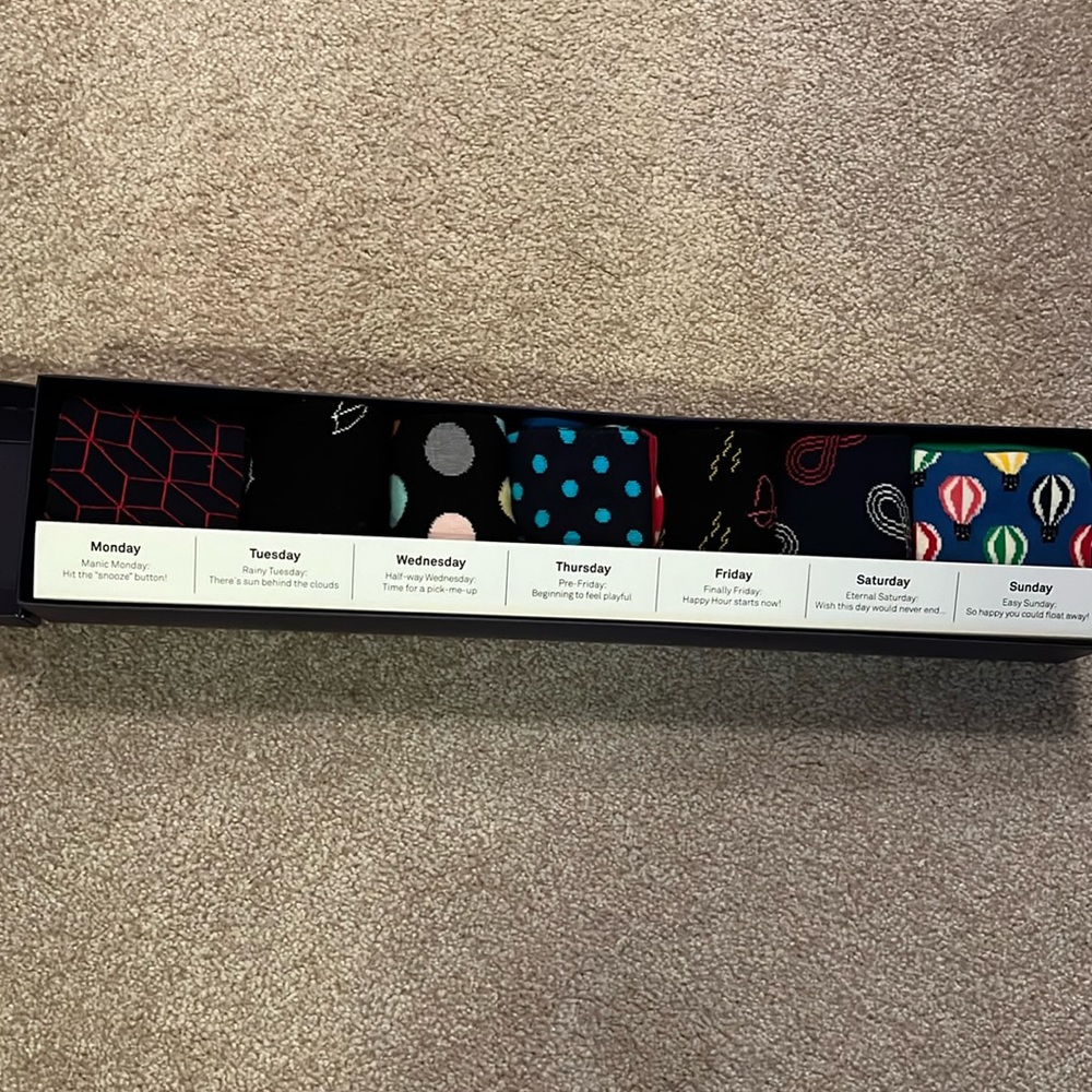 Happy Socks 7 days Unisex size 36-40